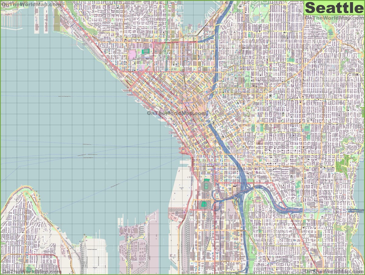 Straßenkarte von Seattle